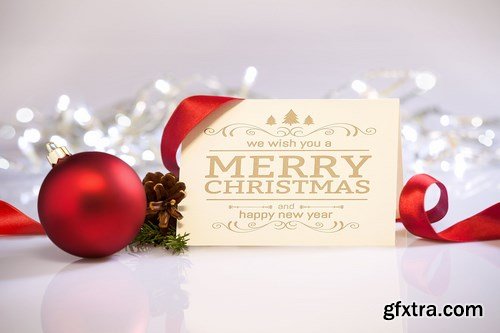 Clean and Elegant Christmas Greetings Mock-up #1