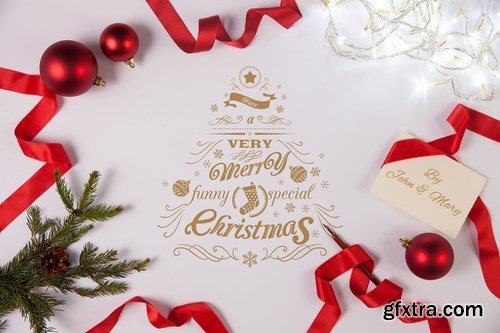 Clean and Elegant Christmas Greetings Mockups #2