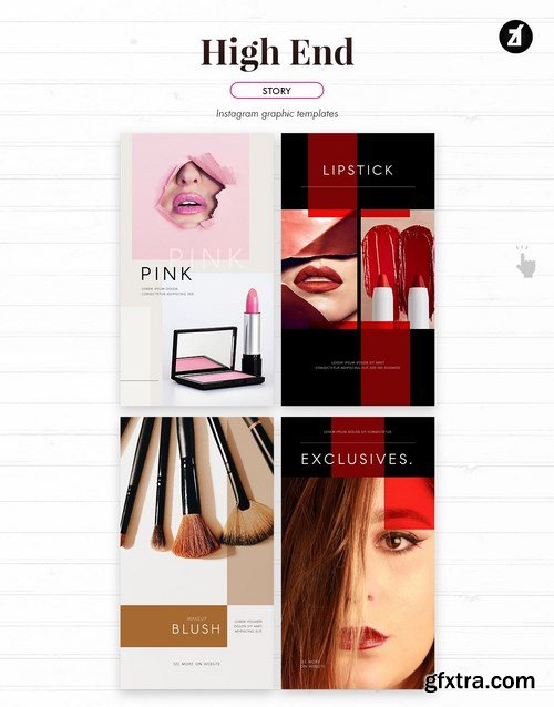 Beauty high-end social media graphic templates