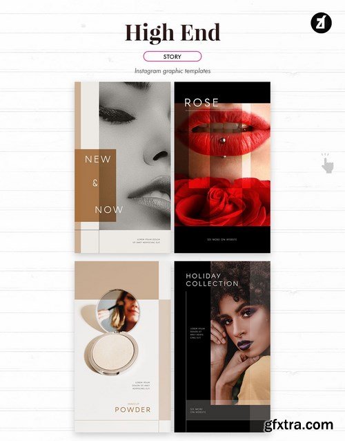 Beauty high-end social media graphic templates