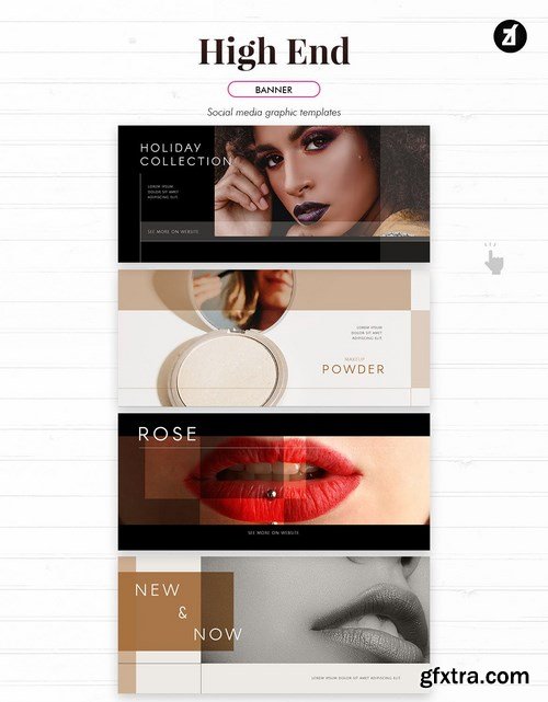 Beauty high-end social media graphic templates