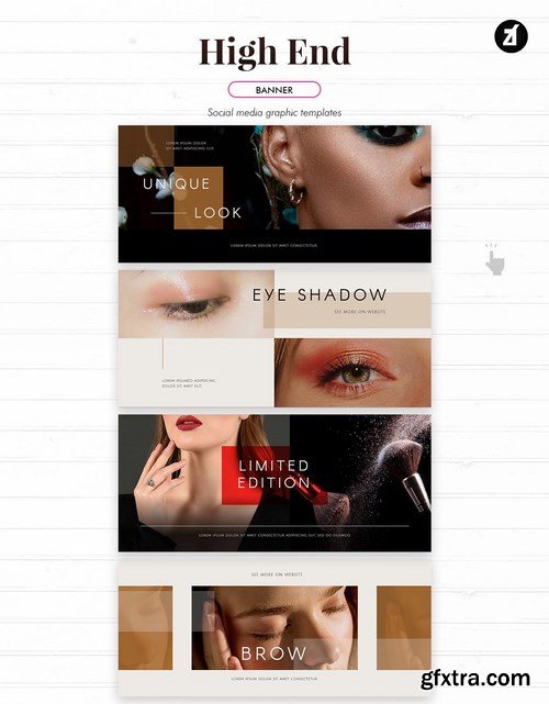 Beauty high-end social media graphic templates