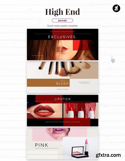 Beauty high-end social media graphic templates