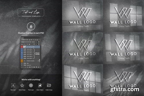 Wall Text or Logo Mockups