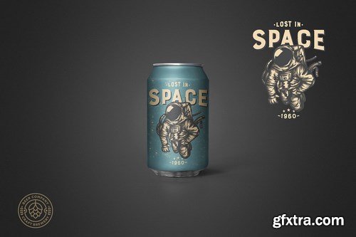 Clean Beer Can Mockup