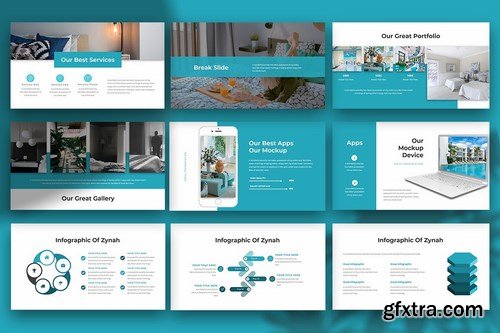 Zynah - Hotel Powerpoint Google Slides and Keynote Templates