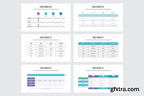 BEST CHART & TABLE COLLECTION - Powerpoint and Keynote Templates