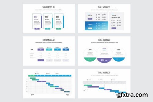 BEST CHART & TABLE COLLECTION - Powerpoint and Keynote Templates