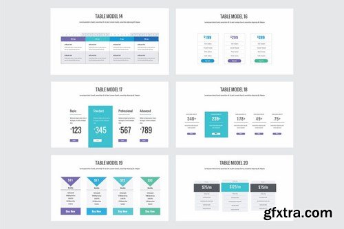 BEST CHART & TABLE COLLECTION - Powerpoint and Keynote Templates