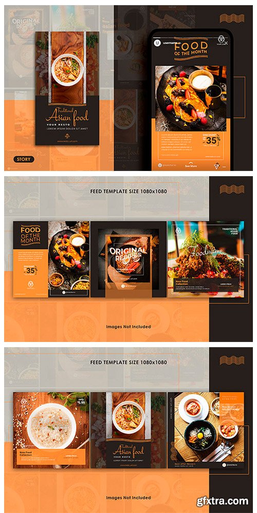 Food Instagram Feed &amp; Stories Templates 2296971