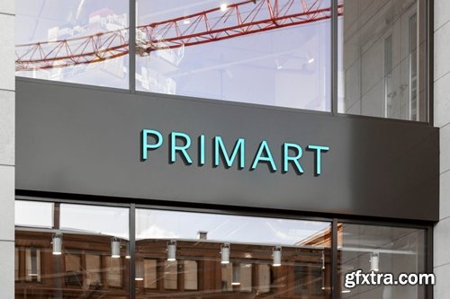 3d Logo Storefront Sign Mockup #4