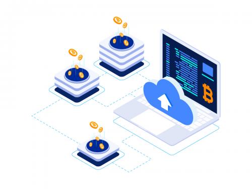 Cloud Data Encryption Blockchain Isometric 3 - T2 - cloud-data-encryption-blockchain-isometric-3-t2