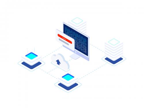 Cloud Data Encryption Blockchain Isometric 4 - T2 - cloud-data-encryption-blockchain-isometric-4-t2