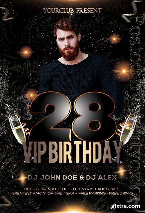 Vip Birthday - Premium flyer psd template