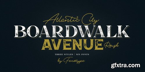 Boardwalk Avenue Rough Font Family