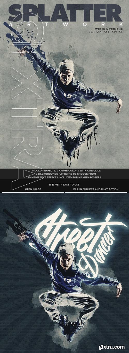 GraphicRiver - Splatter Photoshop Action 24941739