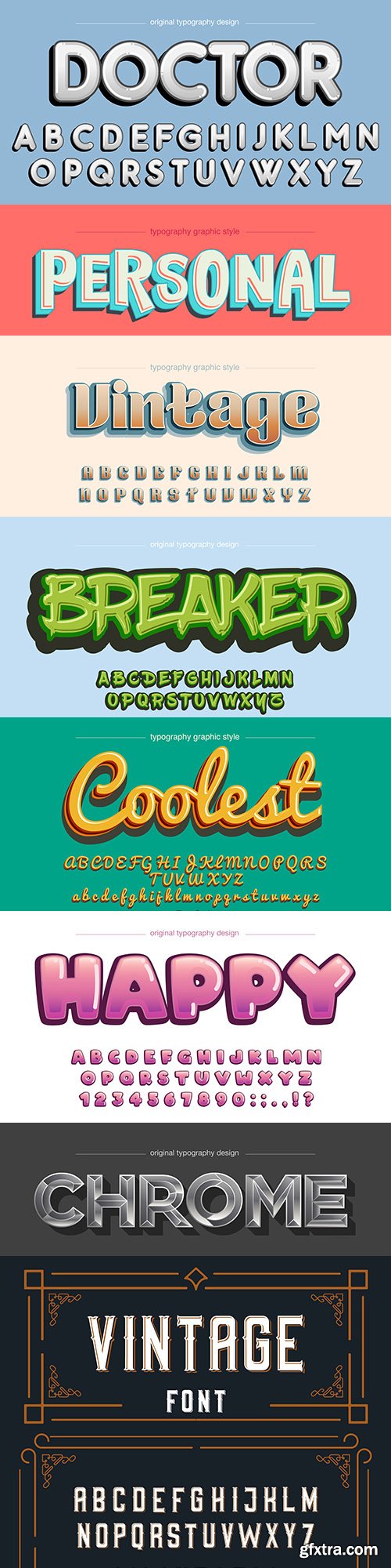 Vintage and retro 3d font effect style illustration 3