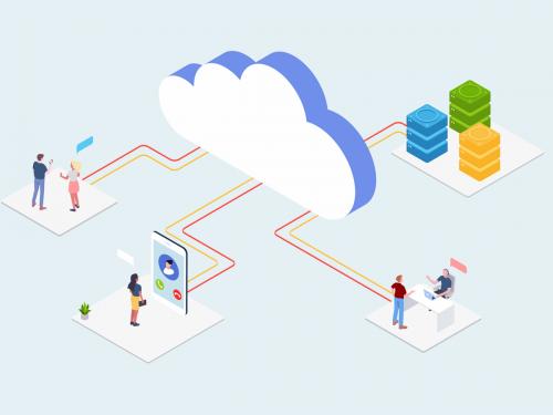 Cloud Technology Utility Isometric Illustration - cloud-technology-utility-isometric-illustration