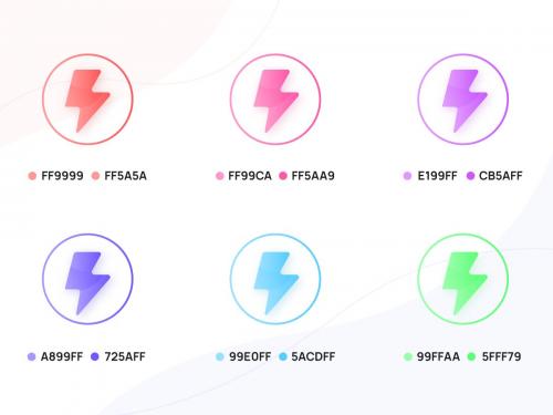 Color Gradient Bolts⚡ - color-gradient-bolts