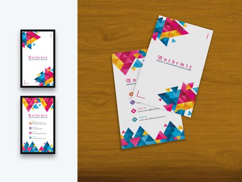 Colorful Business Card Template-Vertical - colorful-business-card-template-vertical