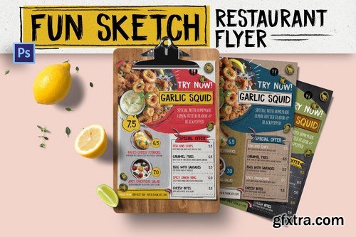 Fun Sketch Food Menu