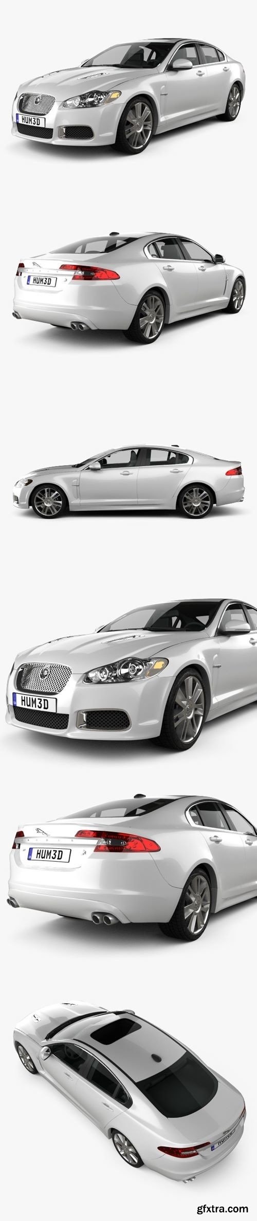 Jaguar XFR 2011 3D Model