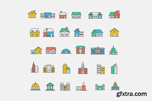 20 House & Building Icons