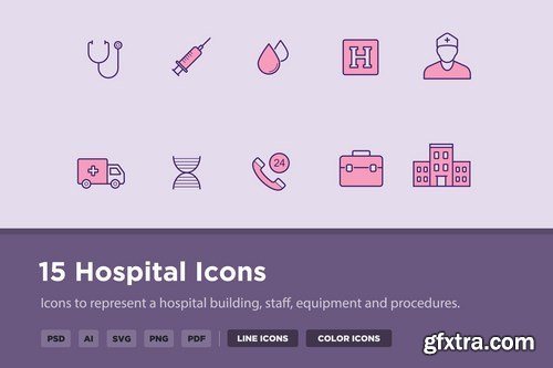 15 Hospital Icons