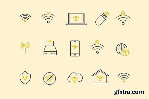 15 Wireless & Wi-Fi Icons