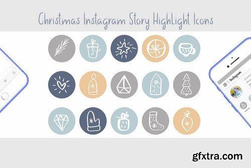 Christmas Instagram highlight story icons