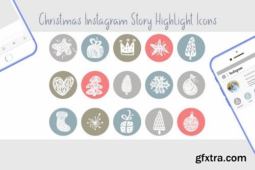 Christmas Instagram highlight story icons