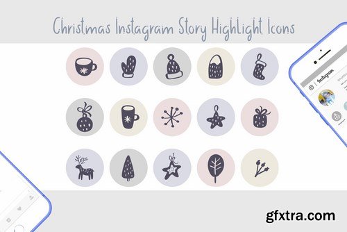 Christmas Instagram highlight story icons