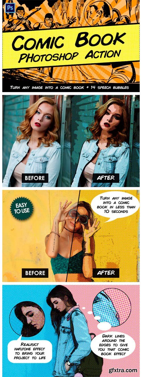 Comic Book Photoshop Action 2296365