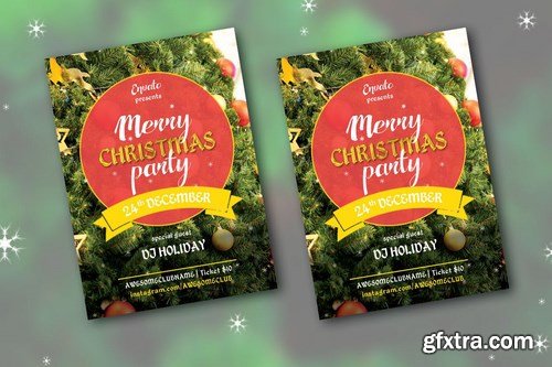 Merry Cristmas Party Flyer US Letter A4