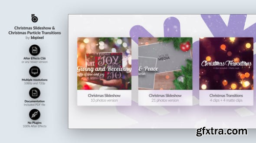 VideoHive Christmas Slideshow & Christmas Particle Transitions 25174120