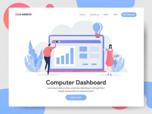 Computer Dashboard Illustration - computer-dashboard-illustration