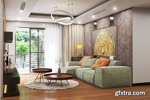 Livingroom Interior Scene Sketchup by Cuty