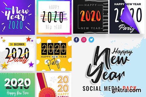 New Year Social Media Post Templates