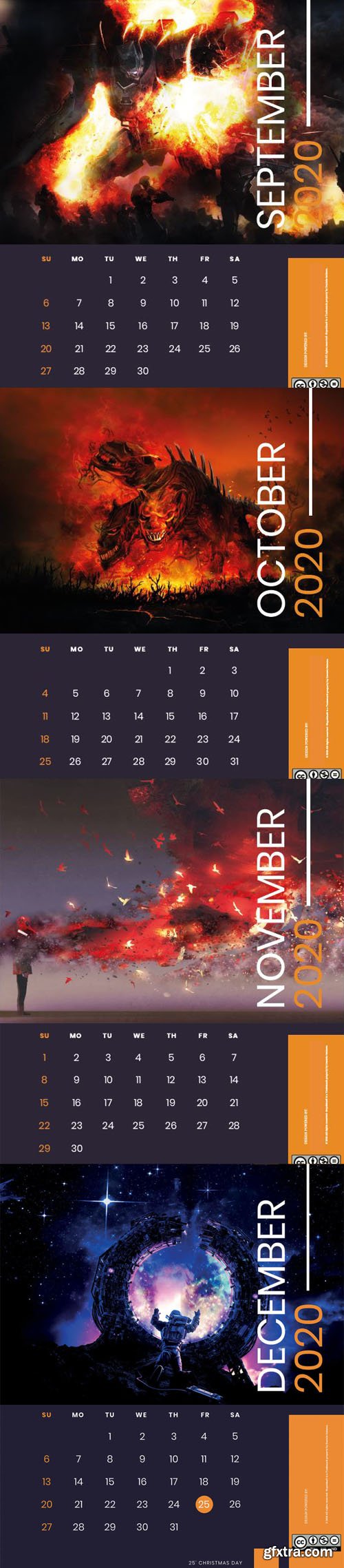 Calendar 2020 - Digital Art Template