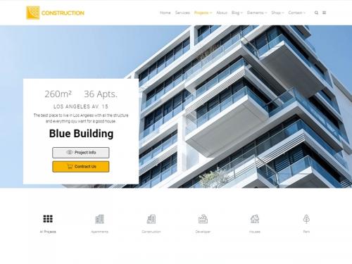 Construction WordPress theme - Projects Slider Page - construction-wordpress-theme-projects-slider-page