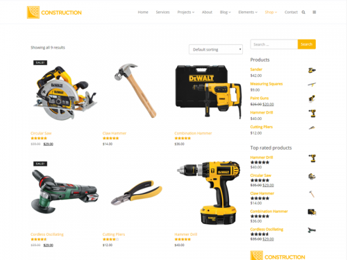 Construction WordPress Theme - Shop Page - construction-wordpress-theme-shop-page