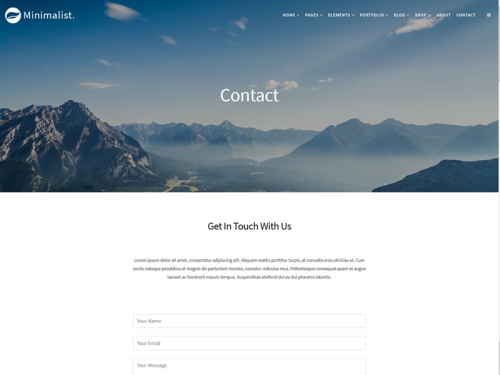 Contact Page - Minimalist WordPress Theme - contact-page-minimalist-wordpress-theme