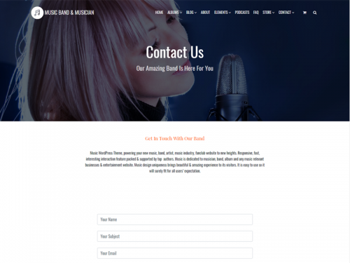 Contact Page - Music WordPress Theme - contact-page-music-wordpress-theme