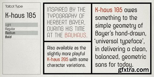 K-haus 105 Font Family