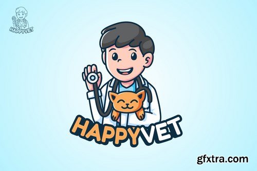 HAPPYVET -Mascot & Esport Logo