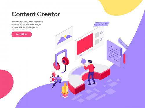 Content Creator Illustration Concept - content-creator-illustration-concept