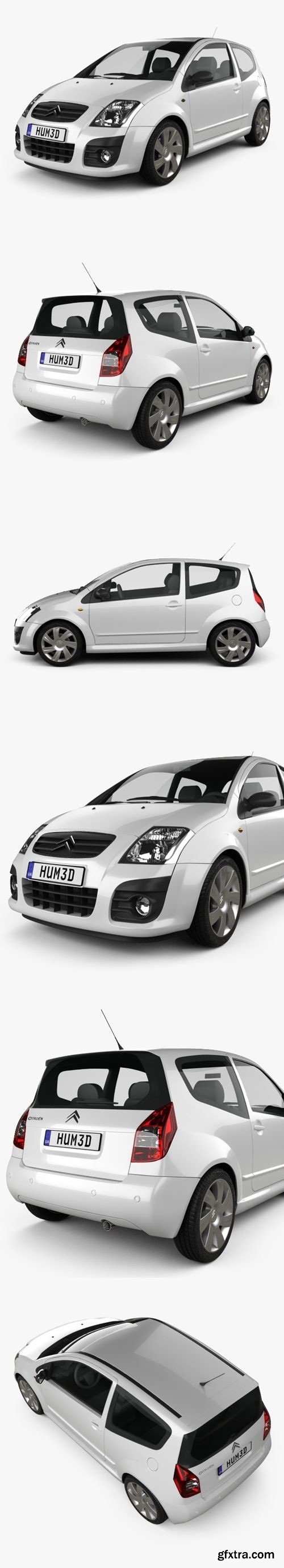 Citroen C2 2008 3D Model