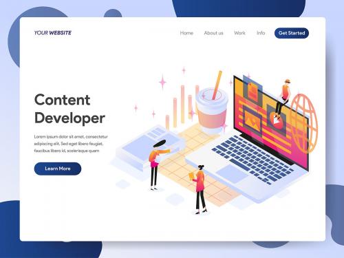 Content Developer Isometric - content-developer-isometric