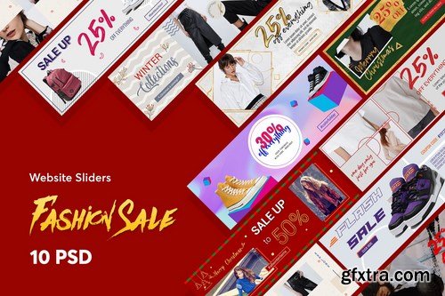 Creative Fashion Sale Website Slider