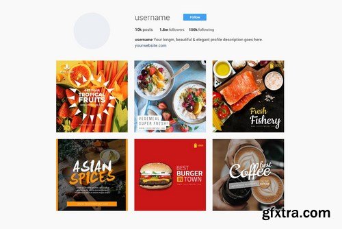 Instagram Food Banner Templates